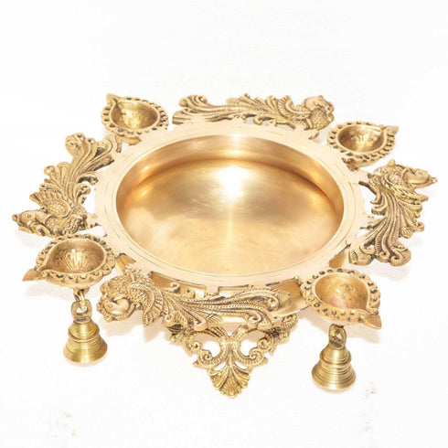 Brass Urli With Deepak 3.07kg